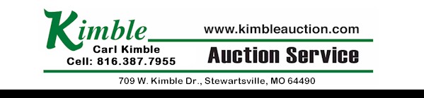 Kimble Auction Service Stewartsville, MO 64490