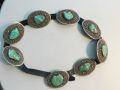 Amazing Paige Wallace Designer Silver and Bisbee Turquoise Belt - weighs 2 lbs!!!