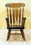 Tall Painted Lath Back Rocking Chair, 42