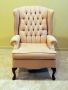 Best Chair Co. Upholstered Wingback Button Tufted Accent Chair With Cabriole Feet, 40