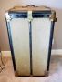 Vintage Wheary Steamer 5 Drawer Trunk, With Hanging Wardrobe Compartment And Hangers, No Key, 41