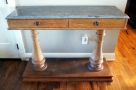 Arhaus 2-Drawer Accent Table With Stone Top, 34.5