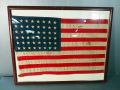 Antique Framed 48 Star American Flag, Flag Measures 28