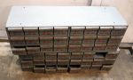 Steel Bench Top Compartmental Hardware Cabinets, With 24 Drawers, Qty 2, 10