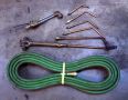 Oxygen/Acetylene Hose, Assorted Torches, And Fitted Torch Tips