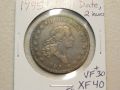 Rare 1795 Recut Date Half Dollar - VF+ 30 to XF 40, Beautiful Coin front and back, Rare