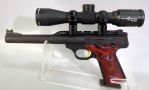 Browning Arms Buck Mark .22 LR Pistol SN# 515ZT34902, Sight Mark 4x32 Scope, Fiber Optic Sight