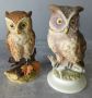 Andrea By Sadek Great Horned Owl Figurine, Numbered 4/86, And Lefton China Owl Figurine