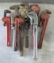 Pipe Wrenches Various Sizes And Styles, Qty 8