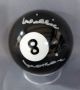 Willie Mosconi Autographed #8 Pool Ball With PSA COA Card And Sticker