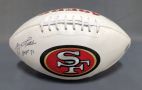 Y. A. Tittle (HOF) San Francisco 49ers Autographed Football With TriStar COA Card And Sticker
