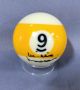 Willie Mosconi Autographed #9 Pool Ball With PSA COA Card And Sticker