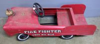 Vintage Metal Fire Fighter Unit No. 508 Peddle Car, 20