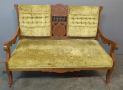 Antique Parlor Sofa With Carved Wood Accents, 36