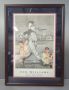 Ted Williams Autographed 1942 Triple Crown Winner Print By Lewis Watkins, Also Signed By Artist Numbered 395/521, PSA Letter Of Authenticity, Framed Matted Under Glass, 42