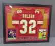 Nick Bolton #32 Kansas City Chiefs Autographed Football Jersey In Hanging Display Case