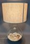 Glass Sea Shell And Sand Filled Lamp With Drum Shade, 25