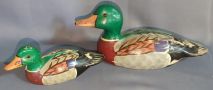 Decorative Painted Wood Duck Decoys, Qty 2