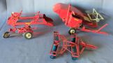 Collectible Metal Toy True-Scale Farm Equipment, Qty 4