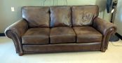 Leather 3 Seater Couch, 37
