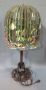 Tiffany Style Table Lamp With Bronze Base, 29
