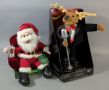 Singing Animated Santa, New, And Crooner With Musical Animation And LED Lighted Microphone, New
