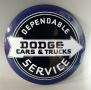Dodge Service Metal Button Sign, 15