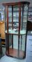 Illuminated Curio Cabinet With Curved Glass, 78.5