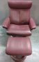Stressless Cushioned Reclining Chair With Matching Ottoman