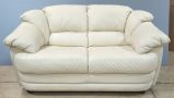 Soft Linen Group Faux Leather Loveseat, 32