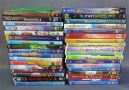 DVD Assortment Including Cars, Lilo & Stitch, Shrek 2, Tinker Bell, Tangled, Muppets Christmas, Hannah Montana Collection, And More