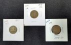 1857 & 1858 (2) Flying Eagle Pennies, Total Qty 3