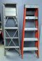 Louisville 5ft Fiberglass Step Ladder And Unbranded 5ft Aluminium Step Ladder
